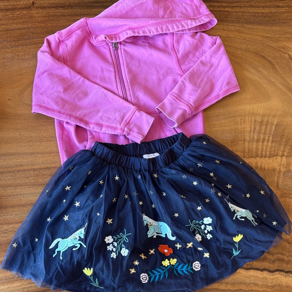 Hanna Andersson Pink and Navy Ensemble